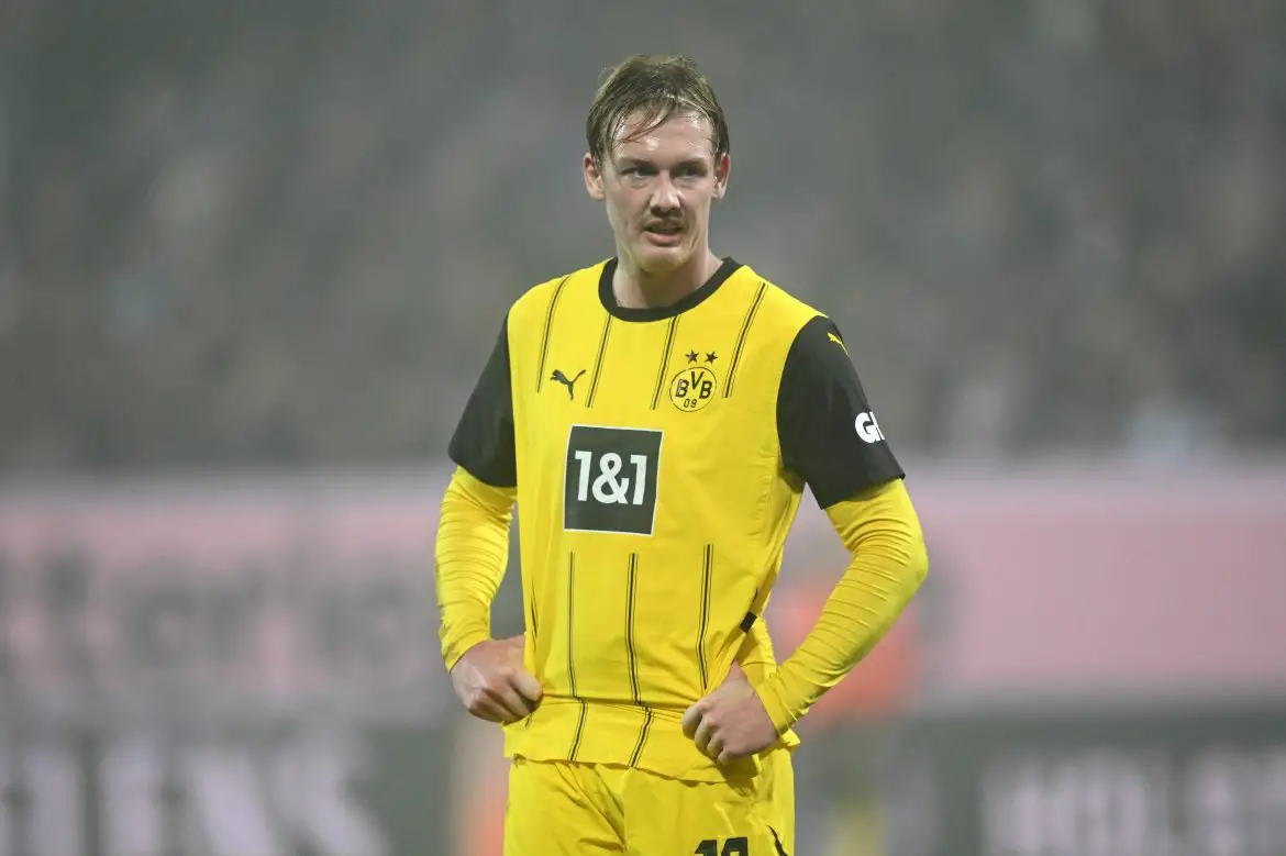 Borussia Dortmund attacking-midfielder Julian Brandt in a Bundesliga game against Holstein Kiel.