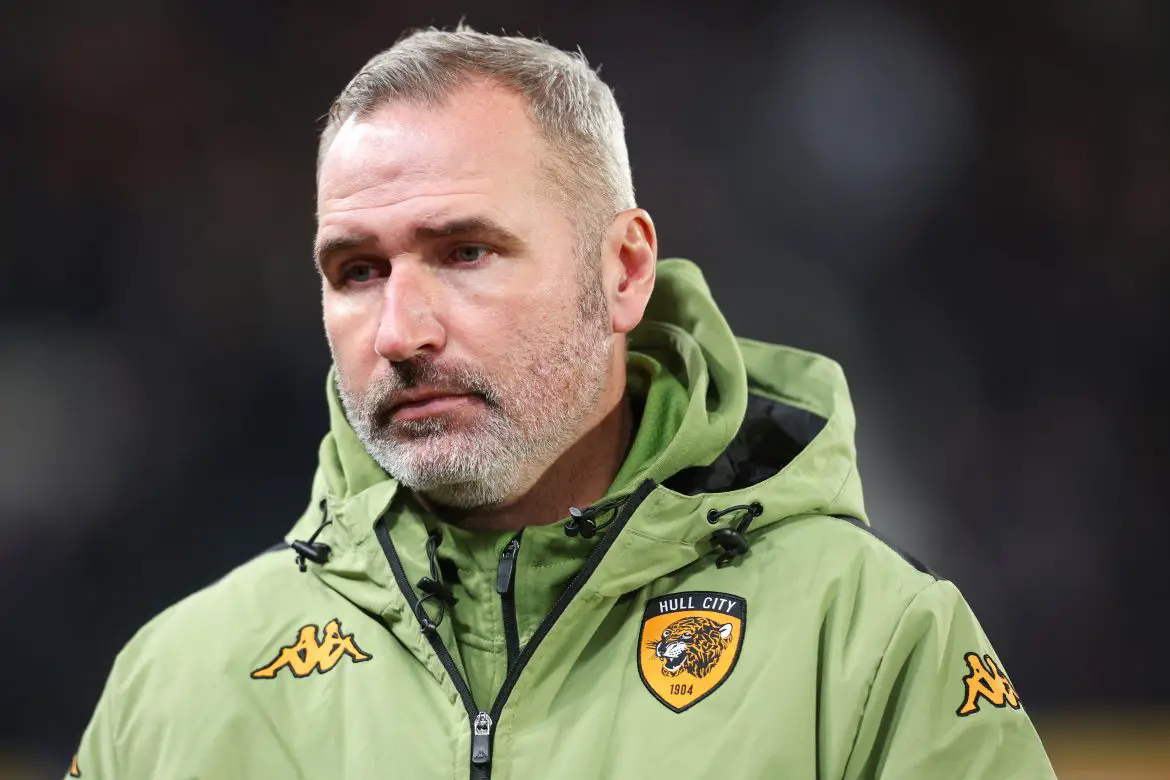 Potential future Wolfsburg head coach Tim Walter coaching Hull City in the EFL Championship.