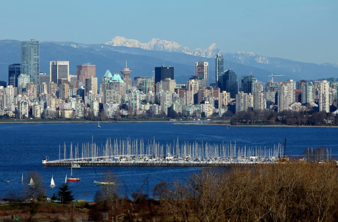 A view of the Vancouver city skyline.