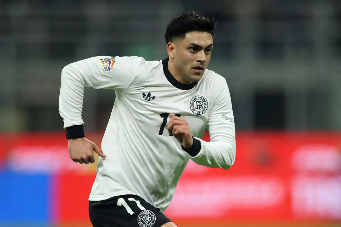 Mainz 05 midfielder Nadiem Amiri representing Germany in the UEFA Nations League.