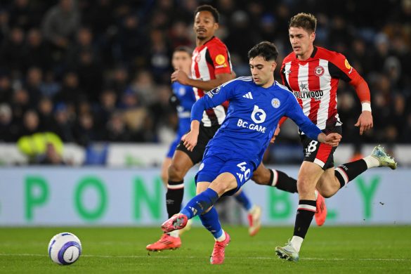 Brighton playmaker Facundo Buonanotte during his loan spell at Leicester City.