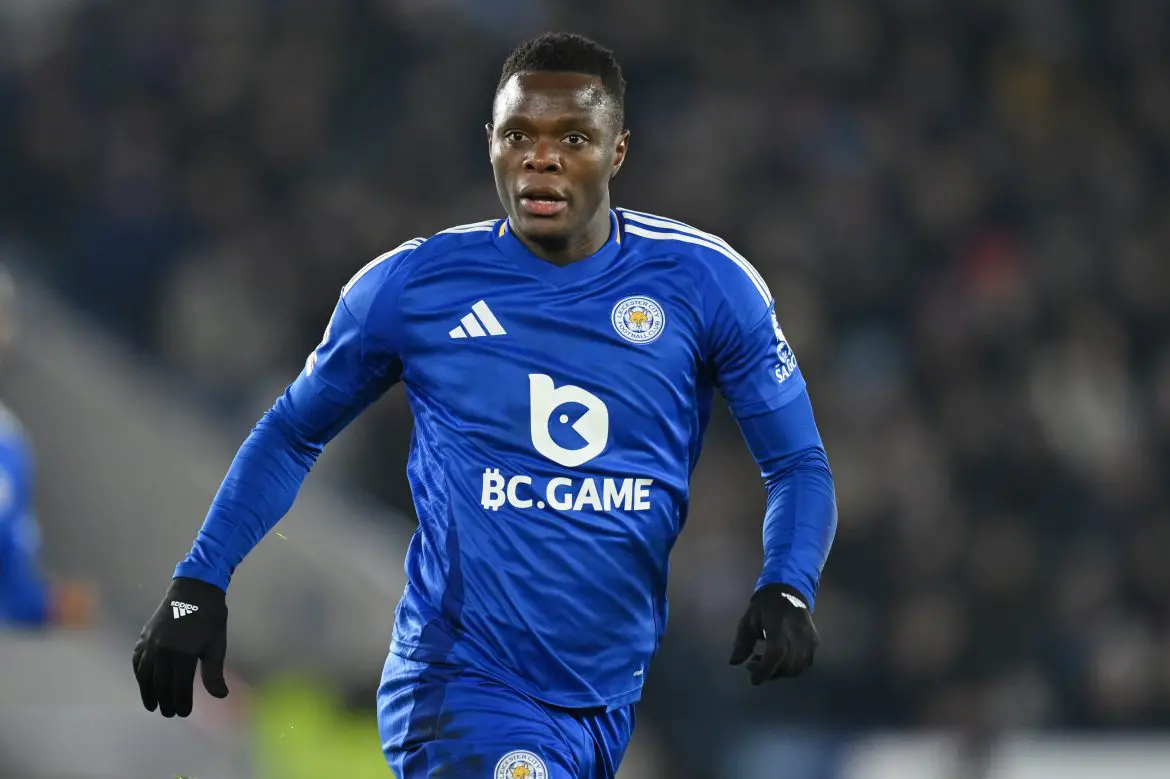 New Hamburg signing Patson Daka playing for Leicester City.