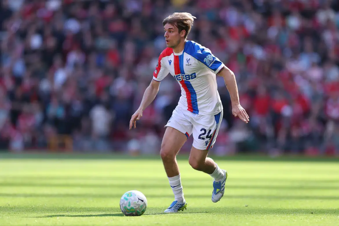 Cologne transfer target Borna Sosa playing for Crystal Palace.