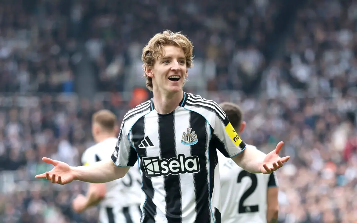 Newcastle United forward Anthony Gordon in the Premier League.
