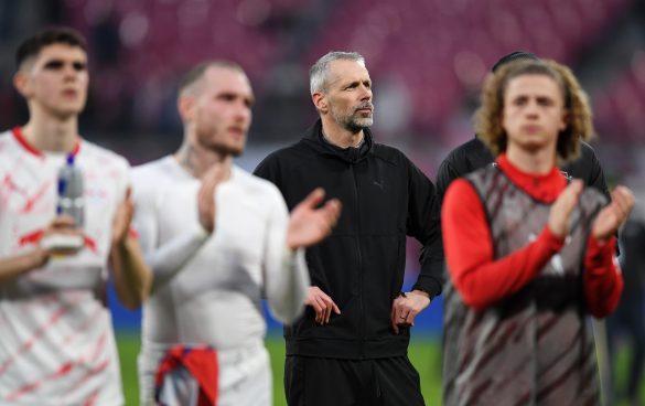 Marco Rose of RB Leipzig after the club's 2-2 draw against Heidenheim in the Bundesliga.