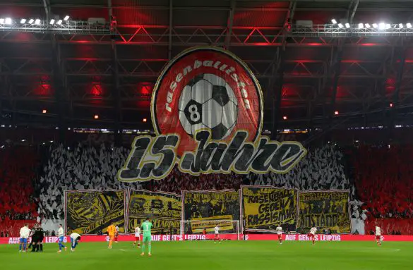 The RB Leipzig FanKurve.