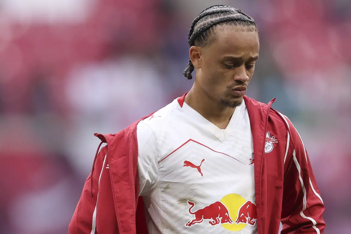 RB Leizpig's Xavi Simons after the Bundesliga game against Stuttgart.