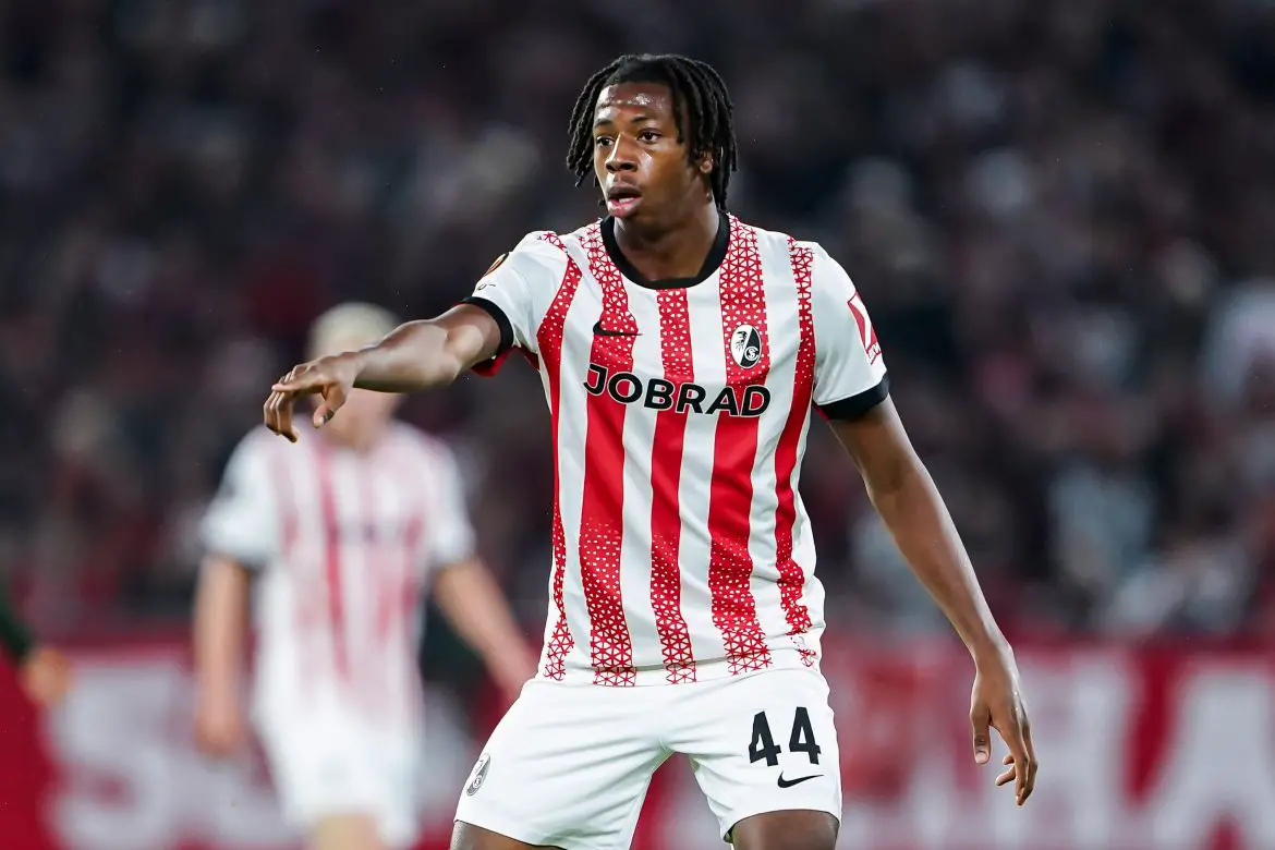 Freiburg midfielder and subject of DFB disciplinary ire Johan Manzambi.