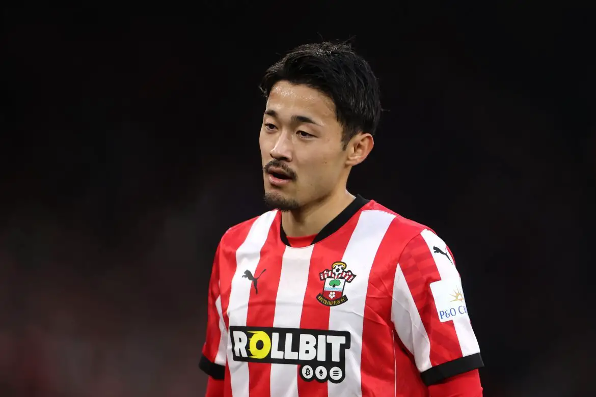 New Bundesliga signing Yukinari Sugawara representing Southampton.