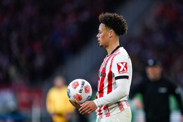 SC Freiburg attacker Derry Scherhant in the Bundesliga.