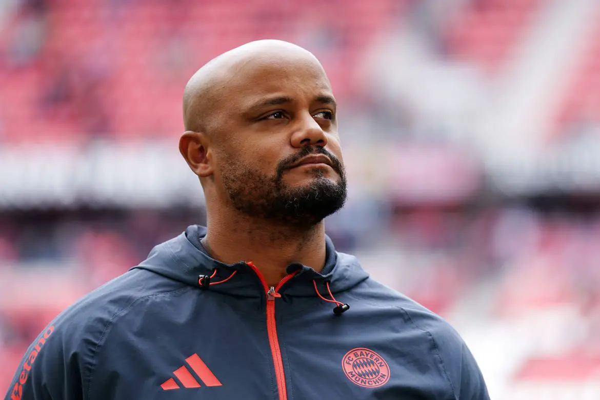 Bayern Munich head coach Vincent Kompany during Saturday's Bundesliga fixture against Freiburg.