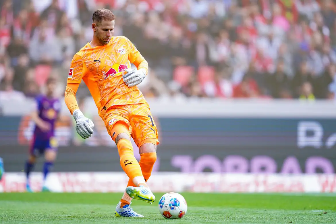 RB Leipzig keeper Peter Gulacsi in the Bundesliga.