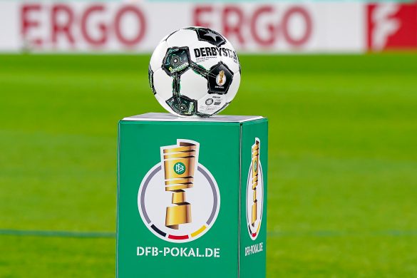 View of the official DFB Pokal match ball.