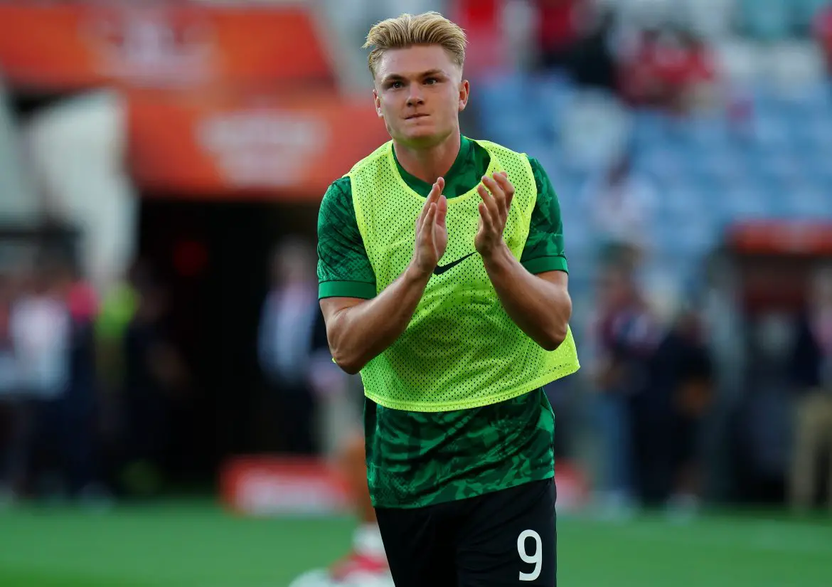 New RB Leipzig signing Conrad Harder representing Sporting CP.