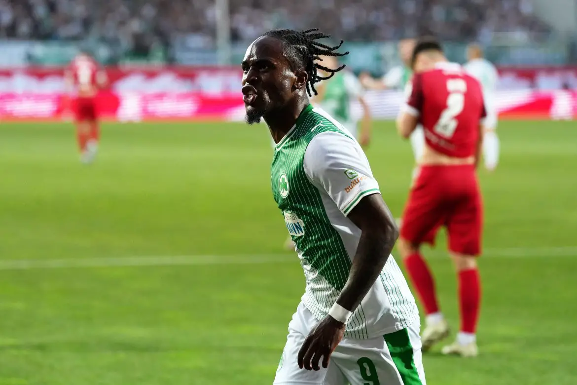 Eintracht Frankfurt striker Noel Futkeu playing for SpVgg Greuther Fürth on loan in the 2. Bundesliga last season.