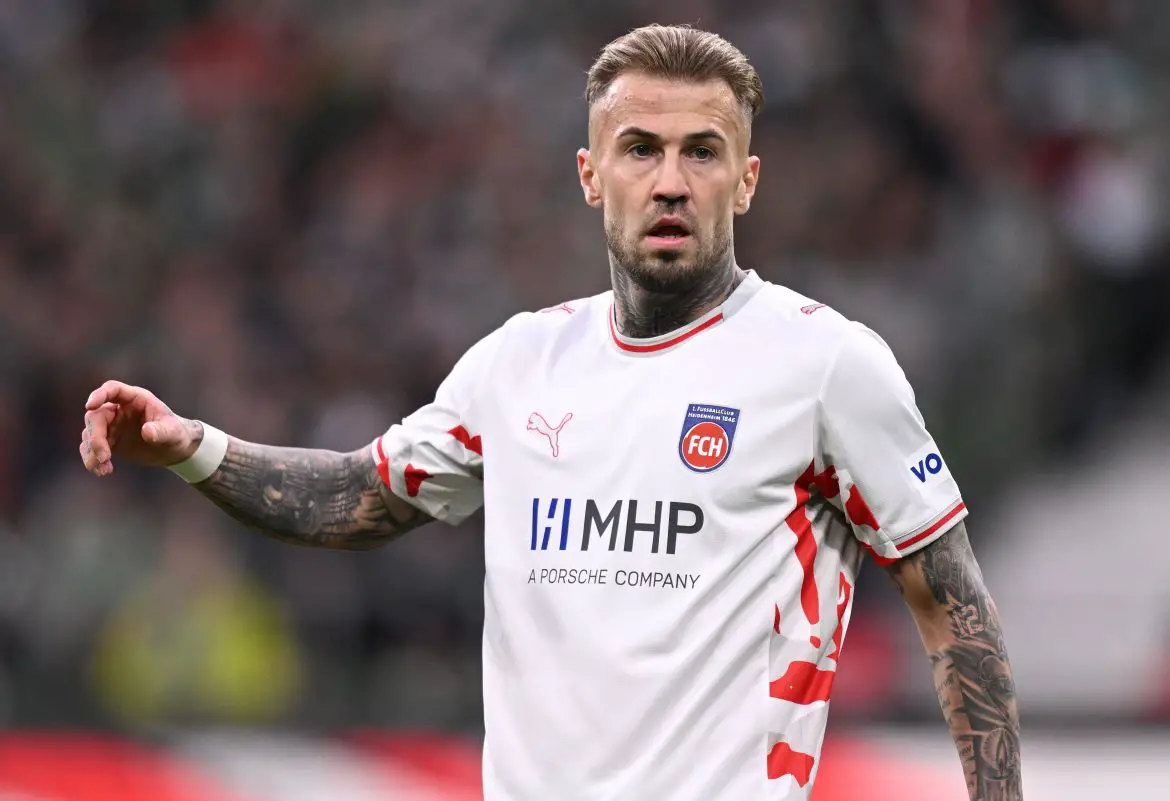 Heidenheim's Niklas Dorsch in the Bundesliga.