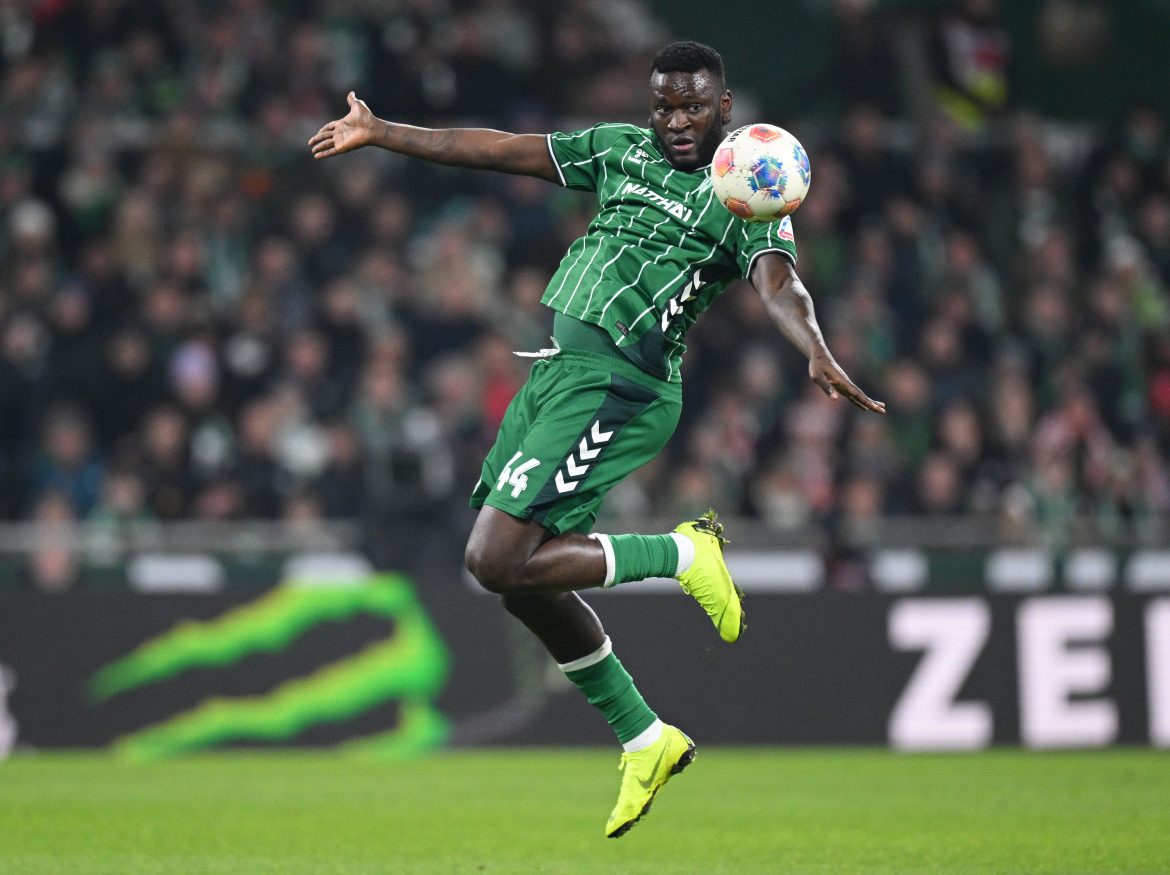 Werder Bremen striker Victor Boniface in the Bundesliga.