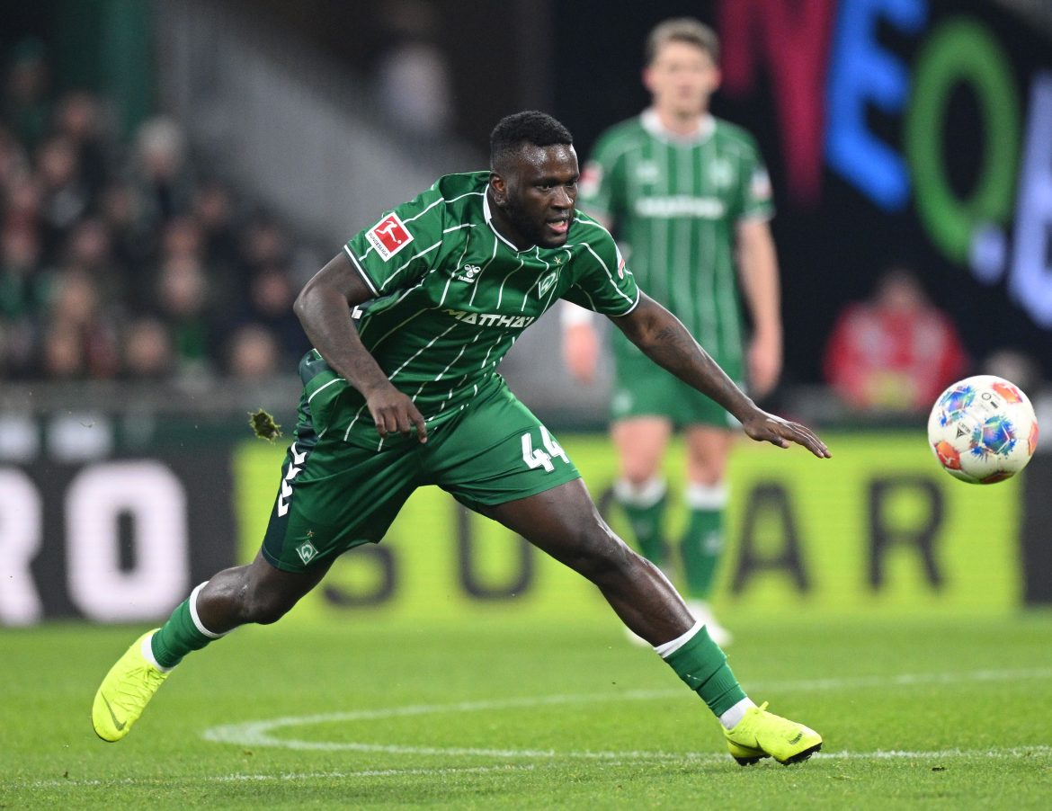 Werder Bremen striker Victor Boniface.