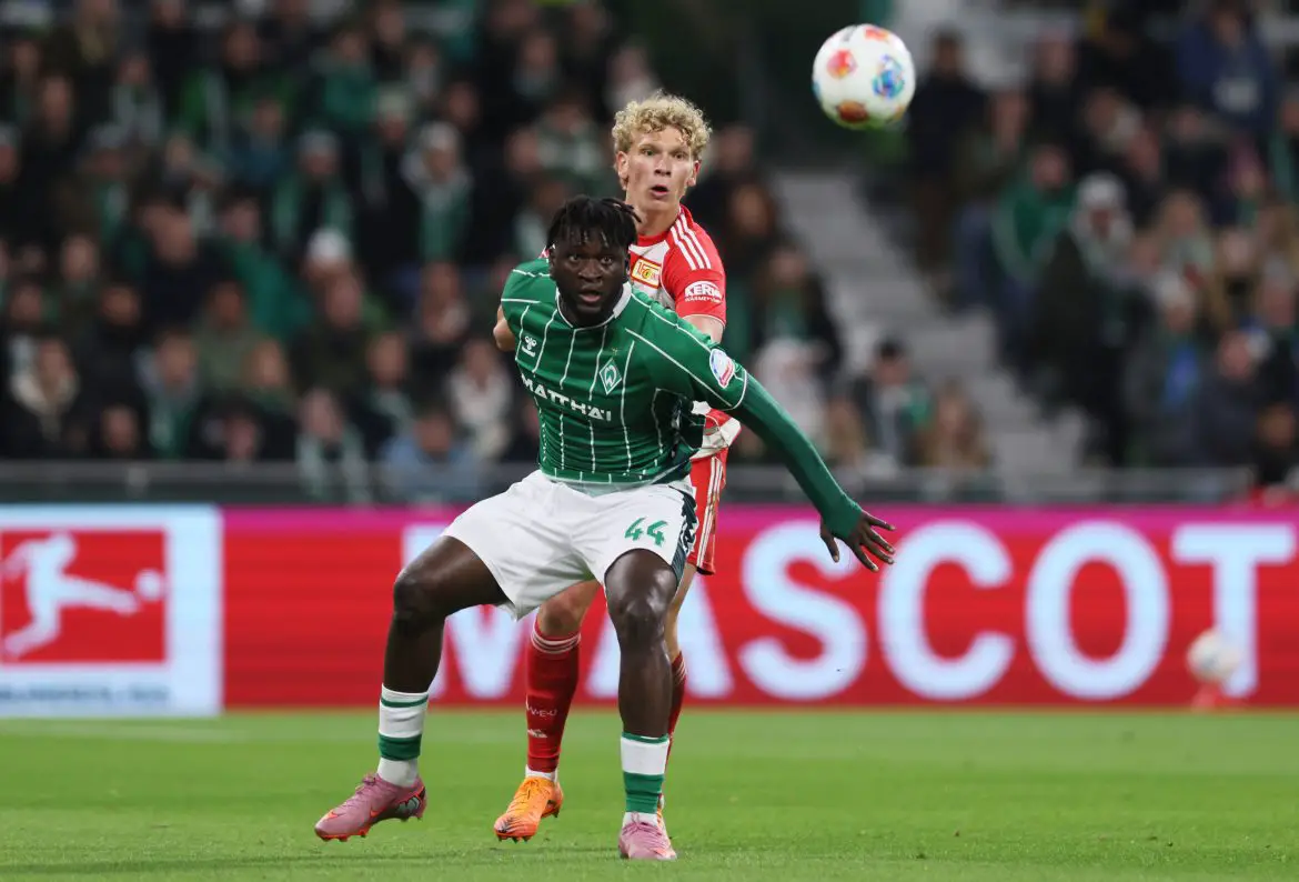 Werder Bremen forward Victor Boniface.