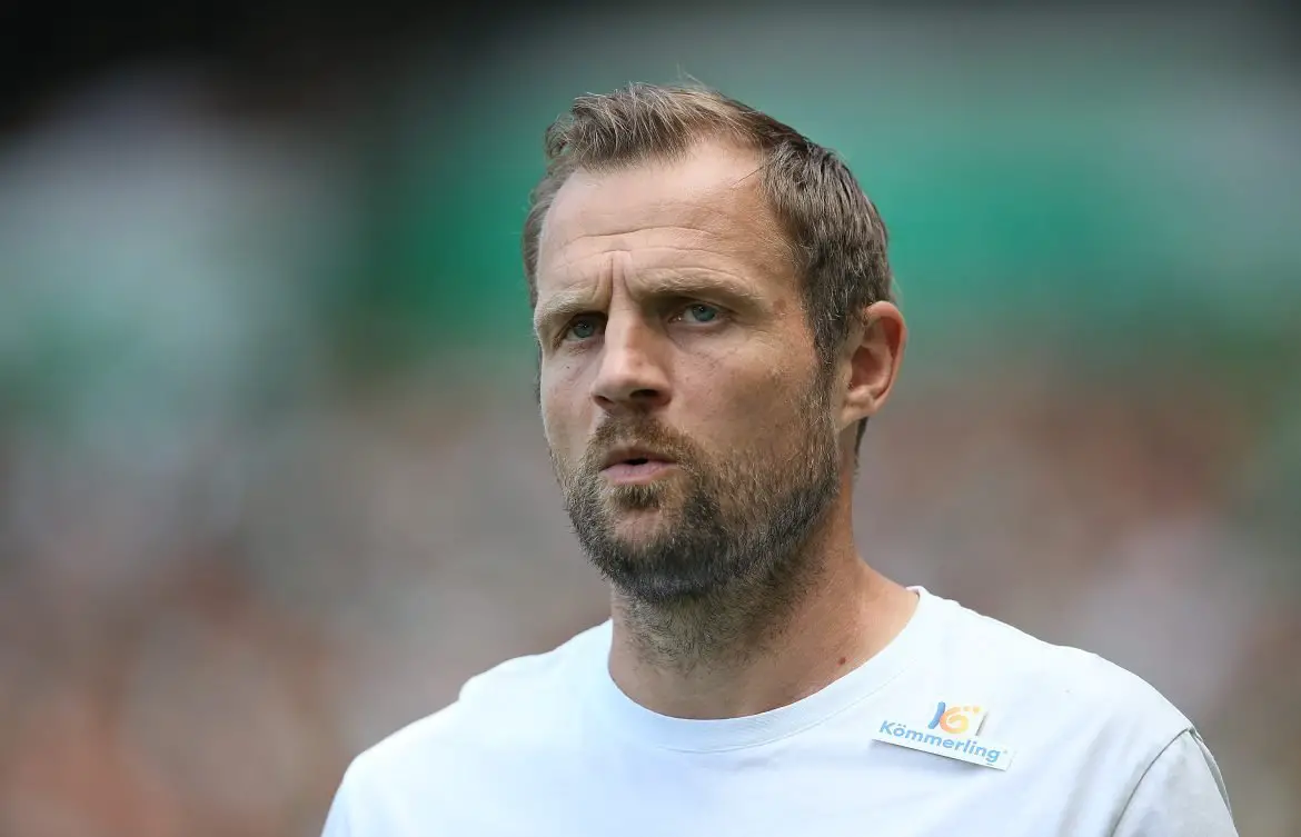 Former Werder Bremen head coaching target Bo Svensson working in the Bundesliga.