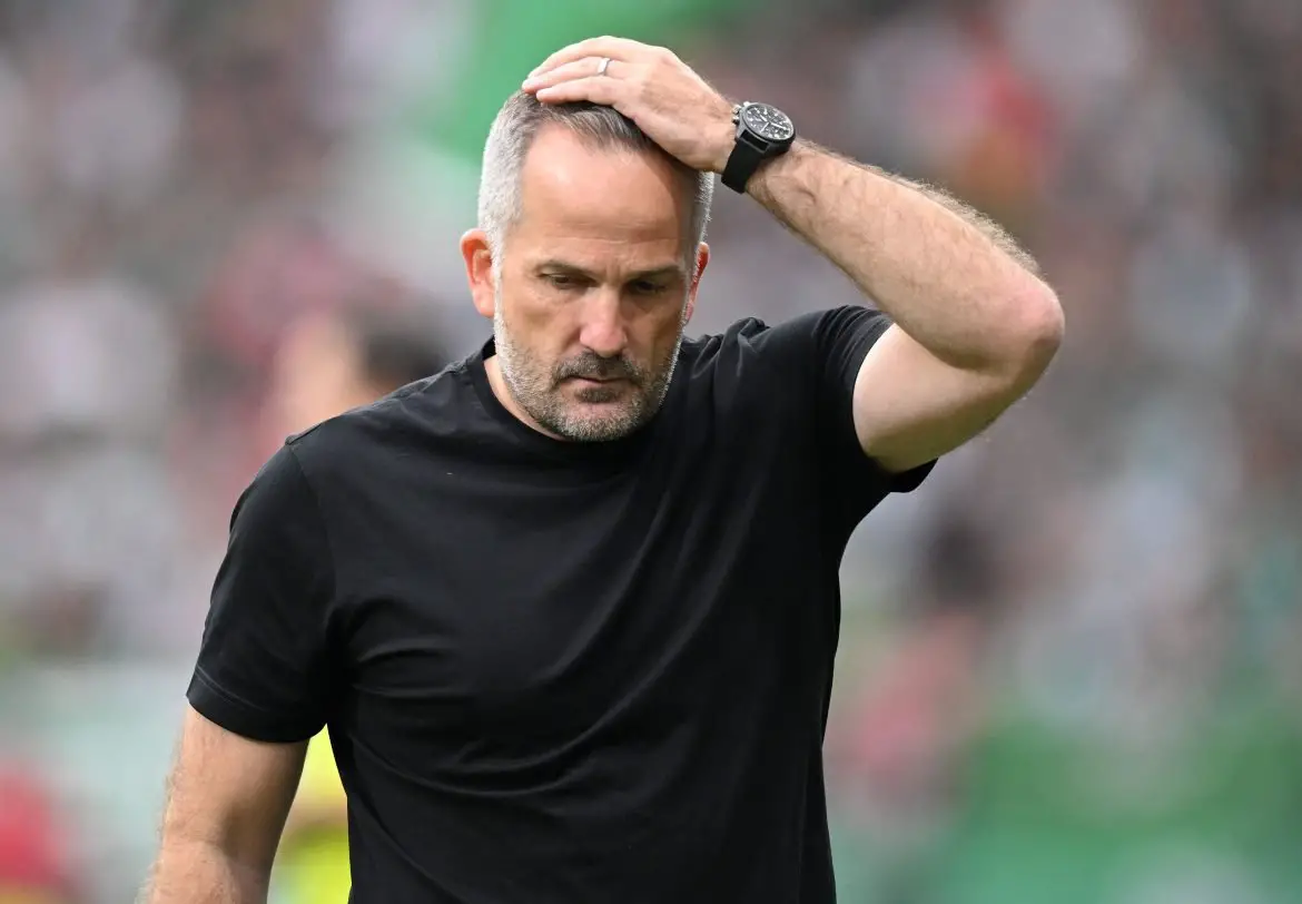 Augsburg head coach Manuel Baum in the Bundesliga.