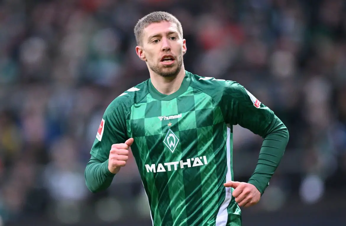Werder Bremen's Mitchell Weiser in the Bundesliga.