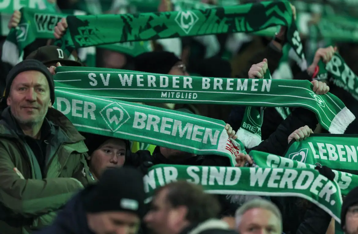 Werder Bremen fans support their Bundesliga club.