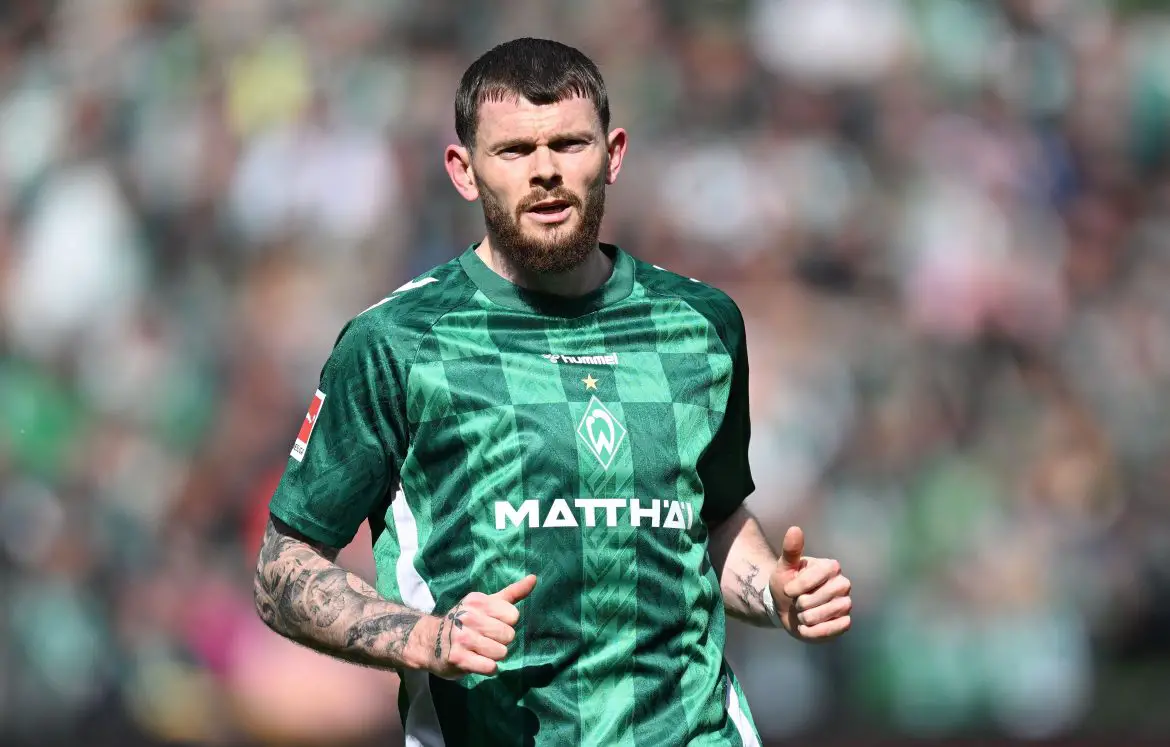 Scottish striker Oliver Burke of SV Werder Bremen.