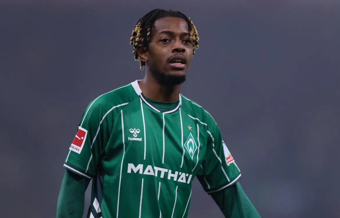 Werder Bremen's Samuel Mbangula.