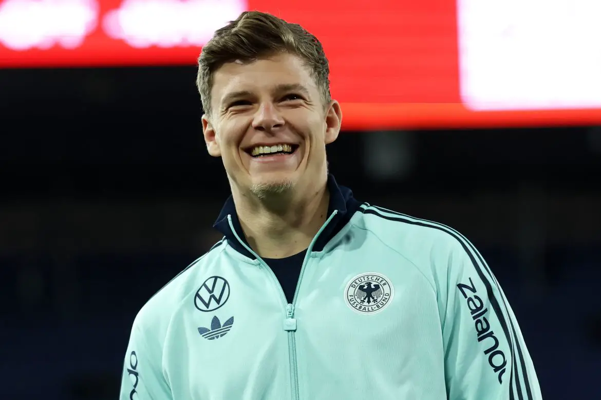 Augsburg's Finn Dahmen representing Germany internationally.