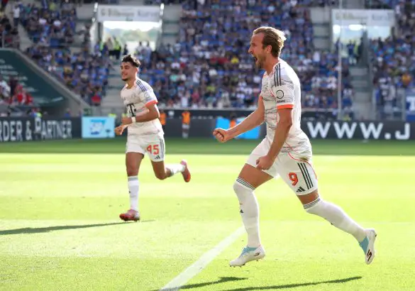 Harry Kane scores in the Bundesliga
