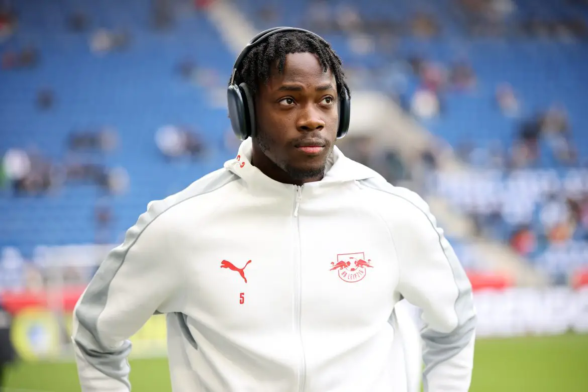 RB Leipzig's El Chadaille Bitshiabu.