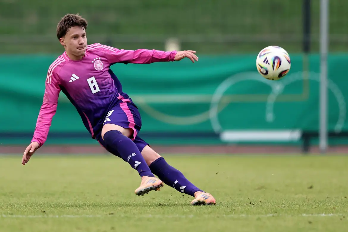 Eintracht Frankfurt's Niko Ilicevic representing Germany at U16 level.