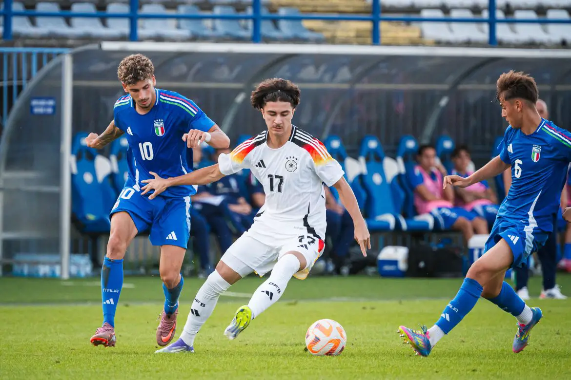 Adin Ličina of Bayern Munich and Germany U19s.