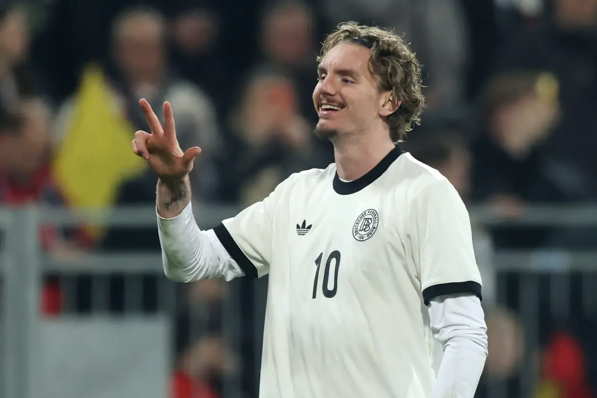 VfB Stuttgart and Germany U21 international Nick Woltemade against Spain in the March international break.