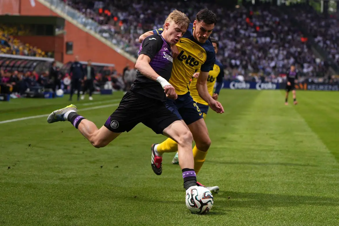 New Hoffenheim signing Nathan De Cat playing for RSC Anderlecht.