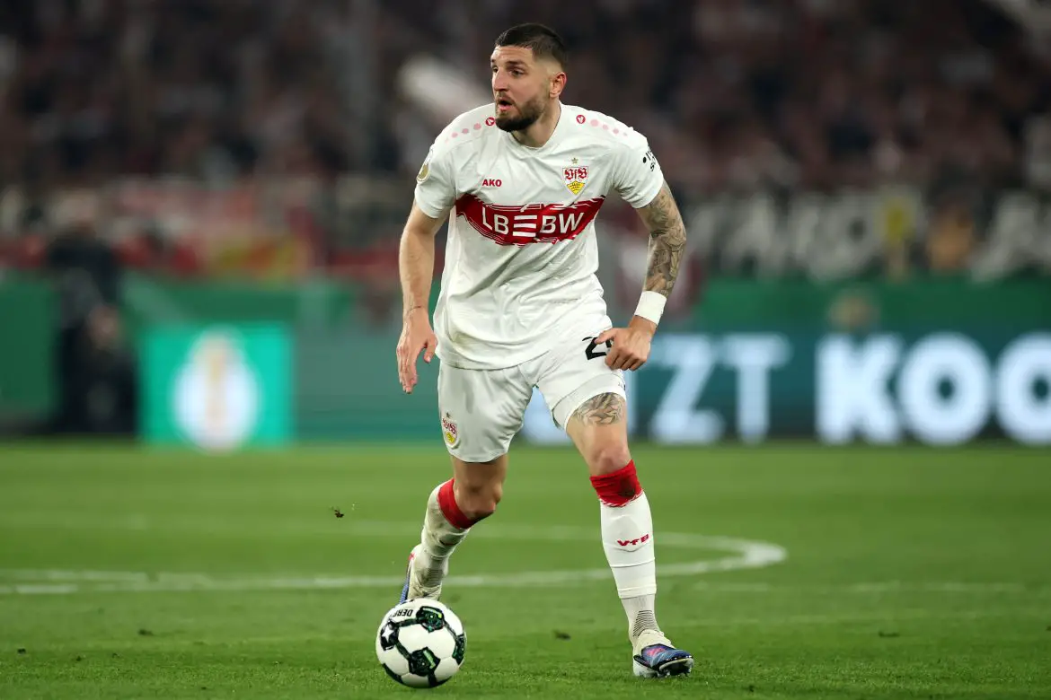 VfB Stuttgart's Jeff Chabot in the Bundesliga.
