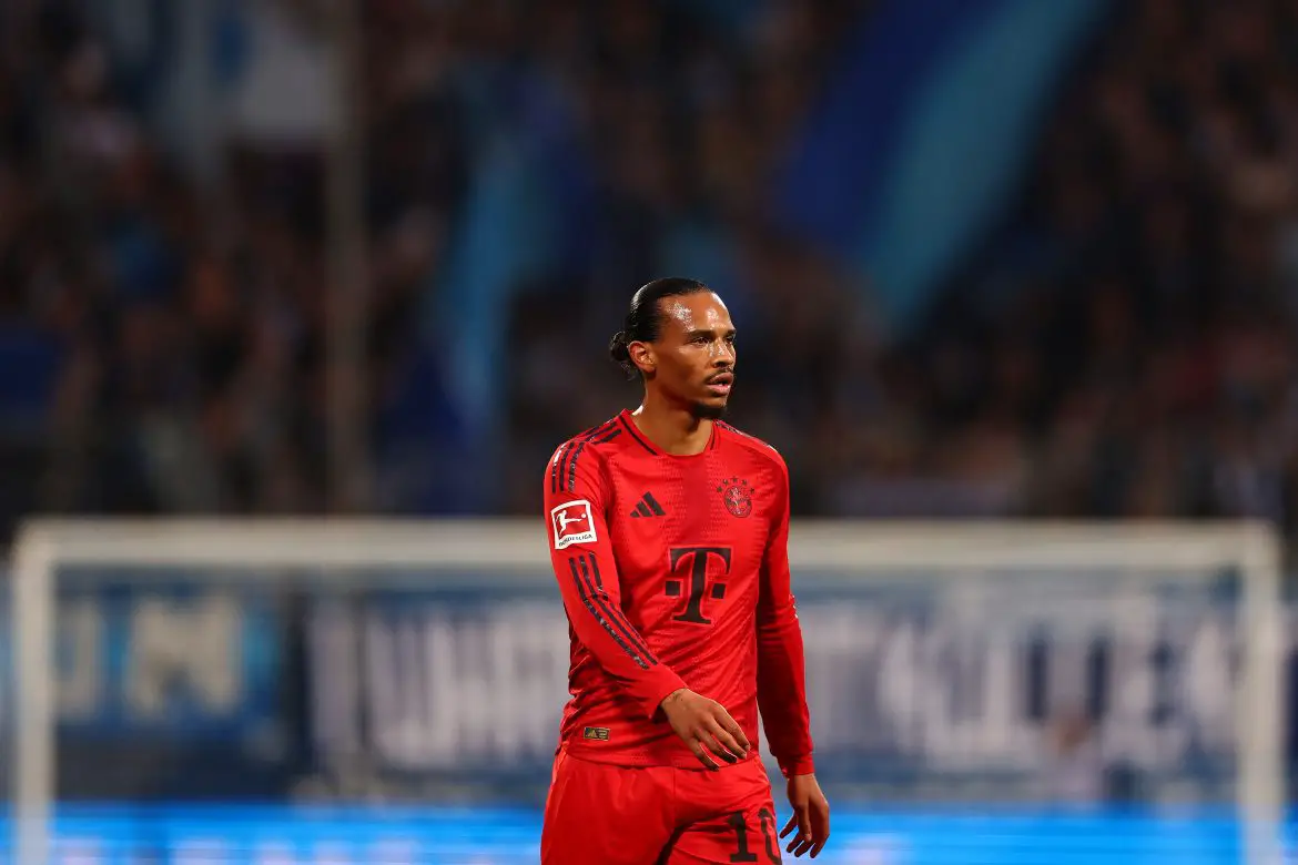 Leroy Sané in action for Bayern Munich.
