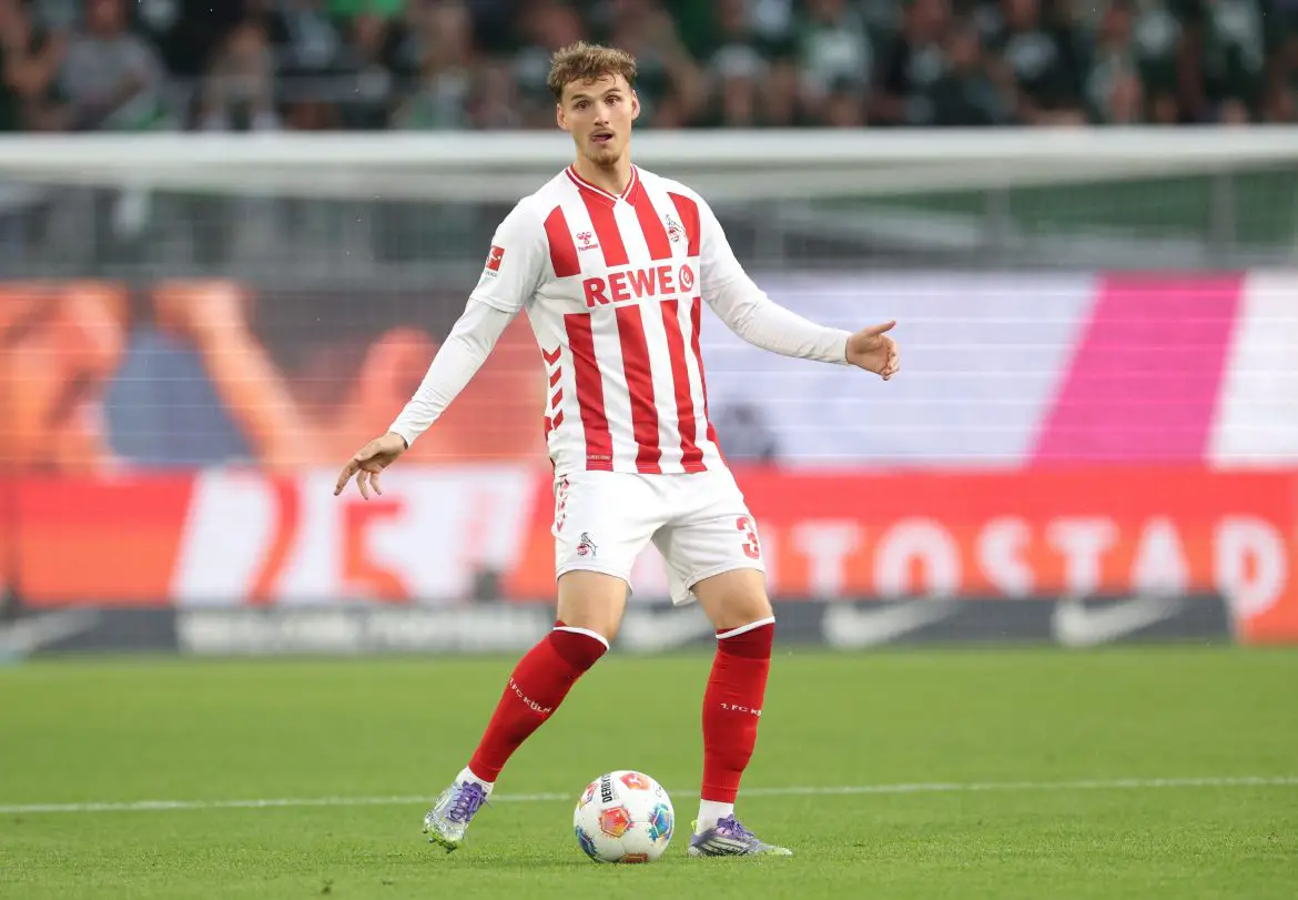 Former Middlesbrough centre-back Rav van den Berg representing 1. FC Köln in the Bundesliga.
