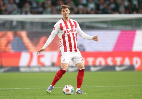 Former Middlesbrough centre-back Rav van den Berg representing 1. FC Köln in the Bundesliga.
