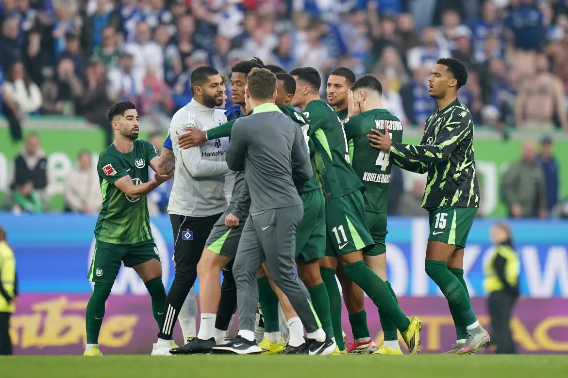 Wolfsburg are in the Bundesliga relegation zone