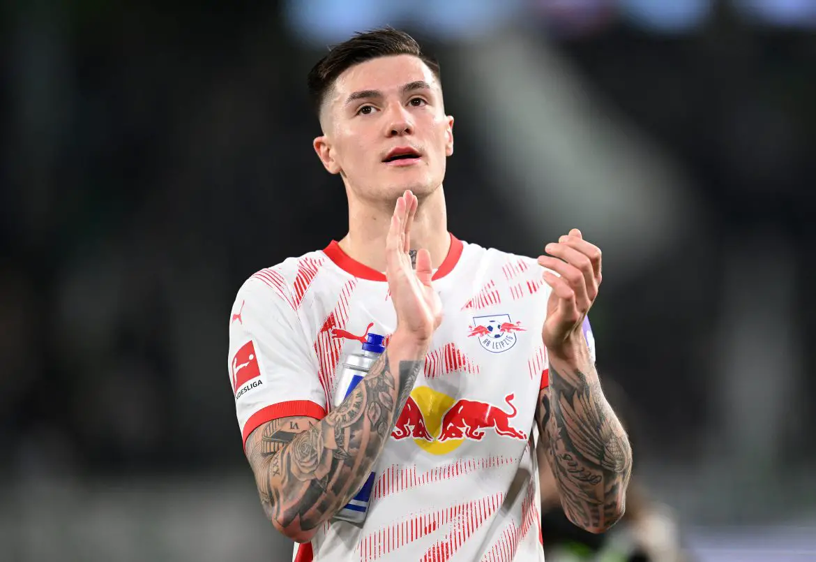 RB Leipzig striker Benjamin Sesko.