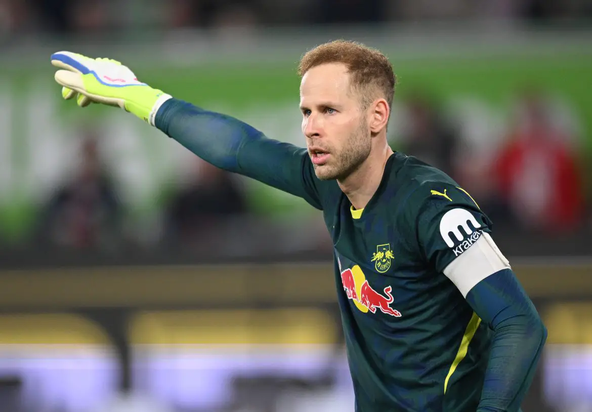 RB Leipzig's Peter Gulacsi in the Bundesliga.